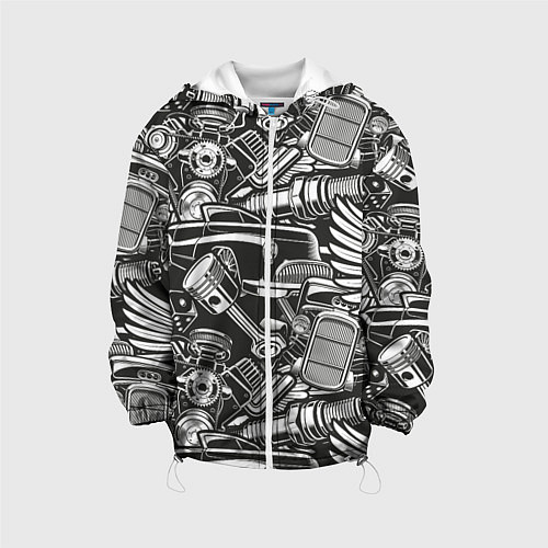 Детская куртка Механика Автомобиль / 3D-Белый – фото 1