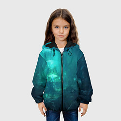 Куртка с капюшоном детская Дно морское, цвет: 3D-черный — фото 2
