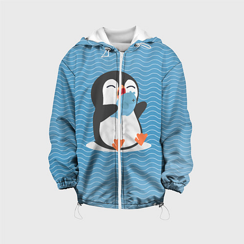 Детская куртка Пингвин / 3D-Белый – фото 1