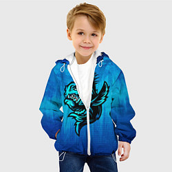 Куртка с капюшоном детская Пиранья, цвет: 3D-белый — фото 2
