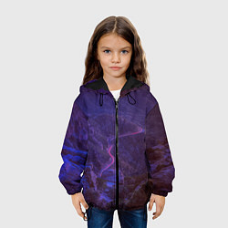 Куртка с капюшоном детская НЕОНОВАЯ ДОРОГА, цвет: 3D-черный — фото 2