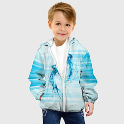 Куртка с капюшоном детская Медузы, цвет: 3D-белый — фото 2