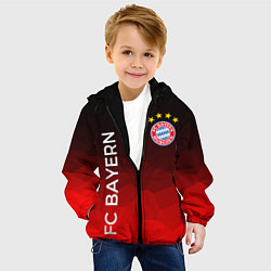 Куртка с капюшоном детская ФК БАВАРИЯ BAYERN МЮНХЕН, цвет: 3D-черный — фото 2