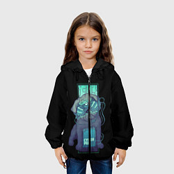 Куртка с капюшоном детская Cyber Pubg Кибер Мопс, цвет: 3D-черный — фото 2