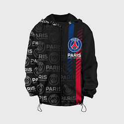 Куртка с капюшоном детская ФК ПСЖ PARIS SAINT GERMAIN, цвет: 3D-черный
