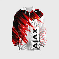 Куртка с капюшоном детская FC AJAX AMSTERDAM ФК АЯКС, цвет: 3D-белый