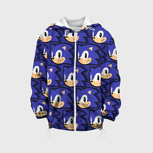 Детская куртка Sonic pattern / 3D-Белый – фото 1