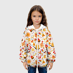 Куртка с капюшоном детская Славянская символика, цвет: 3D-белый — фото 2