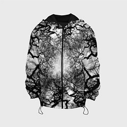 Куртка с капюшоном детская Texture Branches, цвет: 3D-черный