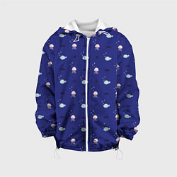 Куртка с капюшоном детская Морские мотивы, цвет: 3D-белый
