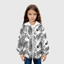Куртка с капюшоном детская Зебра, цвет: 3D-белый — фото 2