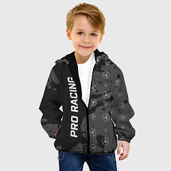 Куртка с капюшоном детская Мерседес - Racing Паттерн, цвет: 3D-черный — фото 2