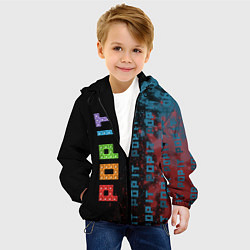 Куртка с капюшоном детская Pop It Simple Dimple - Paint, цвет: 3D-черный — фото 2