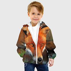 Куртка с капюшоном детская Лисица охотница, цвет: 3D-белый — фото 2