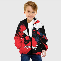 Куртка с капюшоном детская БЕРСЕРК red красный, цвет: 3D-черный — фото 2