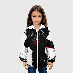 Куртка с капюшоном детская БЕРСЕРК чб, цвет: 3D-белый — фото 2