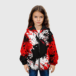 Куртка с капюшоном детская БЕРСЕРК краска брызги, цвет: 3D-черный — фото 2