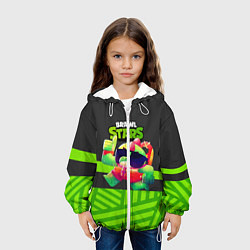 Куртка с капюшоном детская Плохиш Базз Buzz Brawl Stars, цвет: 3D-белый — фото 2