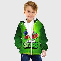 Куртка с капюшоном детская Плохиш Базз Buzz Brawl Stars, цвет: 3D-белый — фото 2