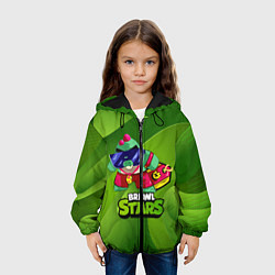 Куртка с капюшоном детская Базз Buzz Brawl Stars Green, цвет: 3D-черный — фото 2
