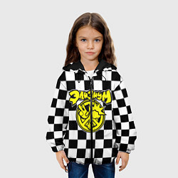 Куртка с капюшоном детская Элизиум рок группа клетка, цвет: 3D-черный — фото 2
