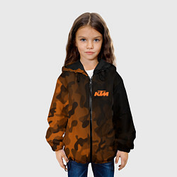 Куртка с капюшоном детская KTM КТМ CAMO RACING, цвет: 3D-черный — фото 2
