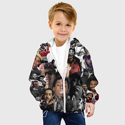 Куртка с капюшоном детская Короли Рэпа KING RAP, цвет: 3D-белый — фото 2