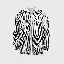 Детская куртка Черно-белая зебра