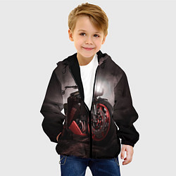 Куртка с капюшоном детская СУПЕРБАЙК, цвет: 3D-черный — фото 2