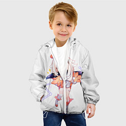 Куртка с капюшоном детская Паймон из Genshin Impact, цвет: 3D-белый — фото 2