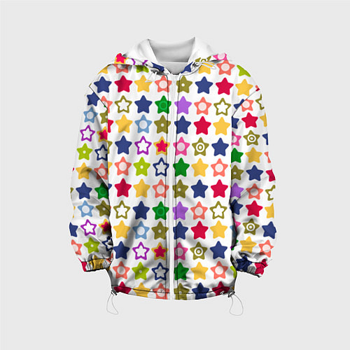 Детская куртка Разноцветные звездочки / 3D-Белый – фото 1