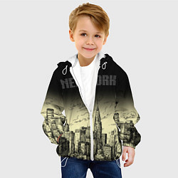Куртка с капюшоном детская Нью-Йорк, цвет: 3D-белый — фото 2