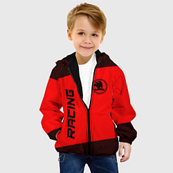 Куртка с капюшоном детская Skoda - Racing, цвет: 3D-черный — фото 2