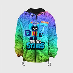 Куртка с капюшоном детская ЭШ Ash Brawl Stars, цвет: 3D-черный