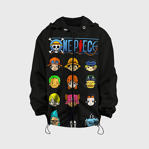 Детская куртка Ван пис все герои чиби / 3D-Черный – фото 1