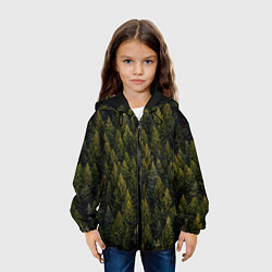 Куртка с капюшоном детская Лес вечный, цвет: 3D-черный — фото 2