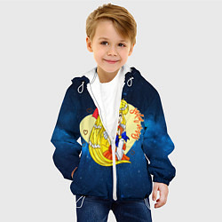 Куртка с капюшоном детская Сейлор Мун Космос, цвет: 3D-белый — фото 2