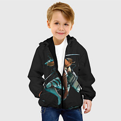 Куртка с капюшоном детская Атака Титана, цвет: 3D-черный — фото 2