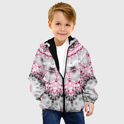Куртка с капюшоном детская Абстрактный современный фон, цвет: 3D-черный — фото 2