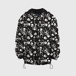 Куртка с капюшоном детская Скелеты, цвет: 3D-черный