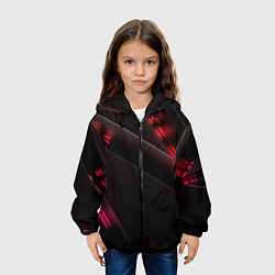 Куртка с капюшоном детская Ночные огни, цвет: 3D-черный — фото 2