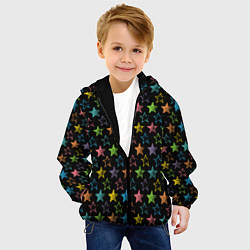 Куртка с капюшоном детская Парад звезд, цвет: 3D-черный — фото 2