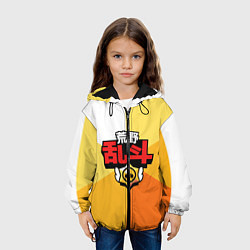 Куртка с капюшоном детская БРАВЛ СТАРС КИТАЙСКИЕ Иероглифы - BRAWL STARS, цвет: 3D-черный — фото 2