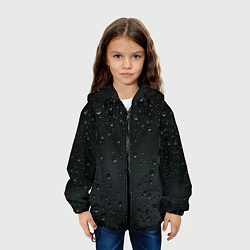 Куртка с капюшоном детская Ночной дождь, цвет: 3D-черный — фото 2