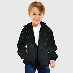 Куртка с капюшоном детская Ночной дождь, цвет: 3D-черный — фото 2