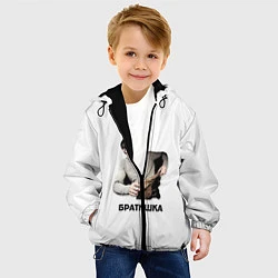 Куртка с капюшоном детская Мурад братишка, цвет: 3D-черный — фото 2