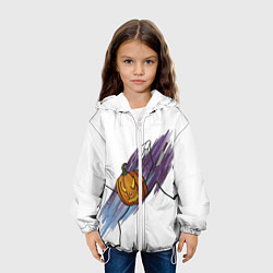 Куртка с капюшоном детская Агрессивная тыква, цвет: 3D-белый — фото 2