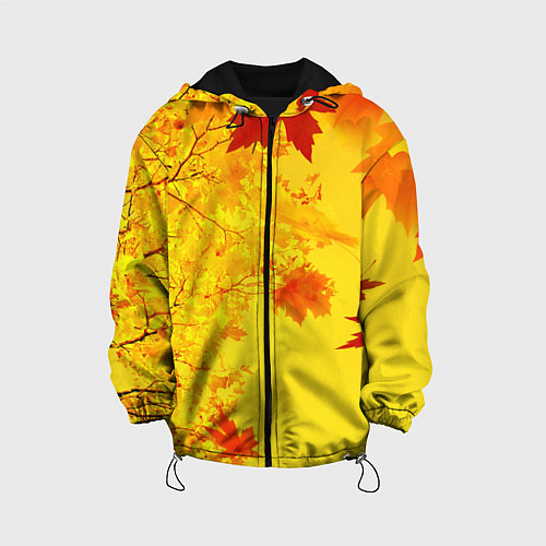 Детская куртка ОСЕННИЕ ЦВЕТА ЗОЛОТАЯ ОСЕНЬ / 3D-Черный – фото 1
