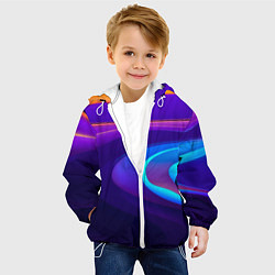 Куртка с капюшоном детская Аква принт, цвет: 3D-белый — фото 2