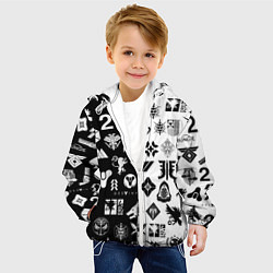 Куртка с капюшоном детская DESTINY LOGOBOMBING ЧЁРНО БЕЛОЕ, цвет: 3D-белый — фото 2